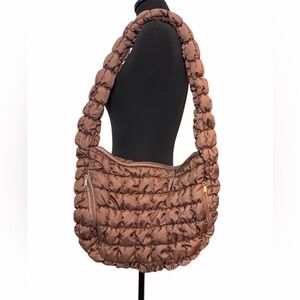 NWT Quilted Cocoa Puffer Carry Bag